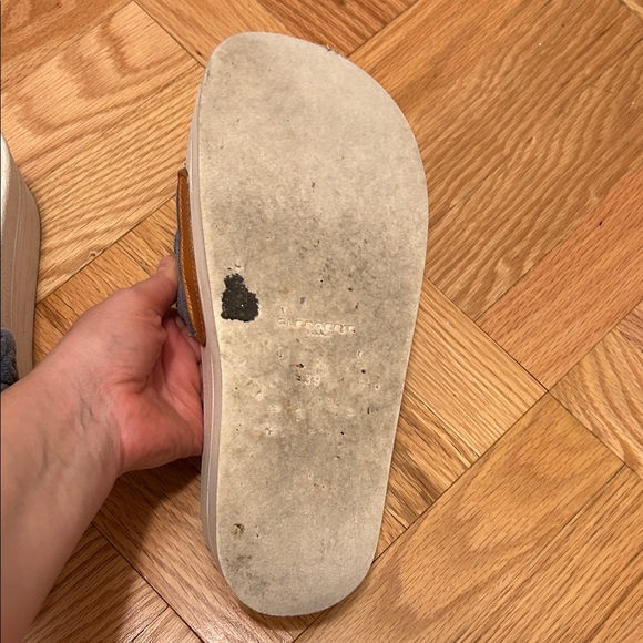 Robert Clergerie Braided Slide Sandals - Cream and Black - Picture 16 of 16